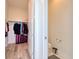 Bathroom with closet, featuring a functional layout with toilet and storage for comfortable and practical use at 803 Oak Bend Ln, Dunedin, FL 34698