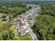 Aerial view of the residential community with tree lined streets and beautifully landscaped yards at 8423 Praise Dr, Tampa, FL 33625