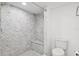 This stunning bathroom is equipped with a custom shower at 8645 Piper Ln, Seminole, FL 33777