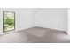 Carpeted bedroom with a large window providing natural light and a view of the outdoors at 8645 Piper Ln, Seminole, FL 33777