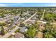 Overhead view of a lovely neighborhood with lush greenery, neatly arranged homes, and convenient nearby services at 10125 Cherry Creek Ln, Port Richey, FL 34668