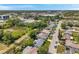 An aerial view shows a well-maintained neighborhood with mature trees, single-Gathering homes, and proximity to shops and dining at 10125 Cherry Creek Ln, Port Richey, FL 34668