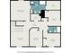 Second floorplan showcasing layout of the main bedroom, bathrooms, utility and sitting room at 1655 Blue Rose Dr, Ruskin, FL 33570