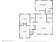 Floor plan showcasing the layout of the home, including bedrooms, bathrooms, kitchen, and living room at 21536 Holdern Ave, Port Charlotte, FL 33952