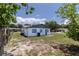 Backyard showing neutral painted exterior, window, and a well maintained lawn at 2425 Wishing Well Cir, Tampa, FL 33619