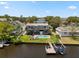 Beautiful two-story home featuring a private pool, patio, and dock with jet ski lifts on the waterfront at 316 Hillpoint Dr, Palm Harbor, FL 34683