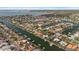 Aerial view of waterfront homes on canals offering boat docks and easy access to the open bay and waterfront living at 3830 46Th S Ave, St Petersburg, FL 33711