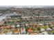Aerial view of waterfront community with canals and boat docks providing convenient access to the open bay and waterway at 3830 46Th S Ave, St Petersburg, FL 33711