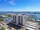 Aerial view of waterfront community building with beautiful water views at 400 Island Way # 502, Clearwater Beach, FL 33767