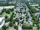 Expansive aerial shot of a residential community, showcasing its layout and proximity to lakes at 6314 Gondola Dr, Riverview, FL 33578