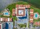 Stunning aerial view of the community featuring a pool, parking, and waterfront access at 6372 Palma Del Mar S Blvd # 601, St Petersburg, FL 33715