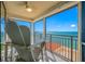Enjoy stunning waterfront views from this inviting balcony with comfortable seating and a relaxing ambiance at 6372 Palma Del Mar S Blvd # 601, St Petersburg, FL 33715