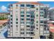 Exterior shot of the building showcasing balconies and window details at 6372 Palma Del Mar S Blvd # 601, St Petersburg, FL 33715