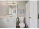 Neutral bathroom featuring a large mirror, and a shower-tub combo at 11708 Crest Creek Dr, Riverview, FL 33569