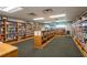 Quiet library featuring rows of books, cozy seating, and natural light from the window at 12134 Tournament View Ave, New Port Richey, FL 34654