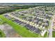 An aerial view showcases the many homes in this planned residential community at 12937 Ogden Glade Rd, Dade City, FL 33525