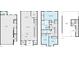 Detailed floor plan showcasing layout of floors, kitchen, living spaces, bedrooms and elevator at 1413 Bayshore Blvd # 11, Dunedin, FL 34698