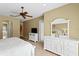 Bedroom with view into the bathroom and toward the living area at 17818 Arbor Greene Dr, Tampa, FL 33647
