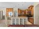 Bright kitchen featuring an island, stainless steel appliances, and ample cabinetry at 17818 Arbor Greene Dr, Tampa, FL 33647