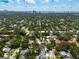 Wide aerial view of the property showing location relative to the downtown area at 3107 S Emerson St, Tampa, FL 33629