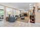 Comfortable living room featuring modern furniture and a cozy fireplace at 3107 S Emerson St, Tampa, FL 33629