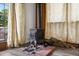 Close up of the wood burning stove and logs inside the bedroom at 327 Sunnyside Rd, Temple Terrace, FL 33617
