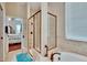 Bathroom featuring a soaking tub and a walk-in shower at 3411 Knoxville Pl, Plant City, FL 33566