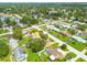 Aerial view of the neighborhood highlighting the property's location amidst lush trees and residential streets at 5262 25Th N Ave, St Petersburg, FL 33710