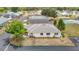 Well-maintained single-story home featuring tidy landscaping, neutral exterior, and a shingle roof at 5755 Yorkshire Dr, Zephyrhills, FL 33542