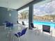 Outdoor patio featuring a pool view at 5755 Yorkshire Dr, Zephyrhills, FL 33542