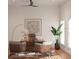 Sophisticated home office with modern furniture, a large desk, and natural light at 608 Grove N St, St Petersburg, FL 33701