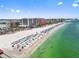 Beautiful aerial view of Clearwater Beach and the Gulf of Mexico at 701 S Madison Ave # 505, Clearwater, FL 33756