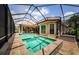 A luxurious pool and spa are protected within a screened enclosure for privacy and comfort at 1012 Tuscany Dr, Trinity, FL 34655