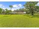 The sprawling lawn with two palm trees at 10193 Wallien Dr, Brooksville, FL 34601