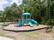 Community playground with a slide, climbing structure, and cushioned play surface at 12918 Tar Flower Dr., Tampa, FL 33626