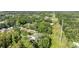 An aerial shot of the property surrounded by mature trees and offering a private, quiet retreat at 15123 Bald Eagle St, Tampa, FL 33625