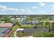 A beautiful aerial view of the home, canal and neighborhood at 15218 Appleton Blvd, Port Charlotte, FL 33981
