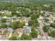 Expansive aerial shot capturing a cozy home nestled within a lush, tree-lined suburban neighborhood, perfect for families at 17824 Morninghigh Dr, Lutz, FL 33549