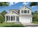 Charming two-story home with a well-manicured lawn, inviting entrance, and attached garage at 3728 Rocky Island Rd, New Port Richey, FL 34655