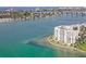 Aerial view of the waterfront condo building boasting fantastic views of the water at 6105 Bahia Del Mar Cir # 682, St Petersburg, FL 33715