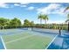 Community tennis court offers a great recreational amenity, providing a space for residents to enjoy an active lifestyle at 7017 Gomez Rocks Ct, Sun City Center, FL 33573