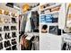 Walk-in closet with neatly arranged shelving, rods, and drawers for optimal storage at 7017 Gomez Rocks Ct, Sun City Center, FL 33573