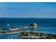 Stunning aerial view of the pier extending into the bay, complete with recreational facilities at 841 4Th N Ave # 21, St Petersburg, FL 33701