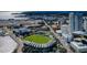 Beautiful aerial view showcasing the city, stadium, and waterfront views of the neighborhood at 841 4Th N Ave # 21, St Petersburg, FL 33701