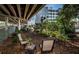 Serene outdoor retreat featuring chairs surrounded by lush greenery at 841 4Th N Ave # 21, St Petersburg, FL 33701