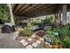 Unique outdoor space featuring a garden with seating and greenery, offering a tranquil retreat from the city at 841 4Th N Ave # 21, St Petersburg, FL 33701