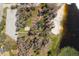 A tranquil aerial view of a park with a playground and lake access, perfect for Gathering outings and relaxation at 10219 Huntley St, New Port Richey, FL 34654