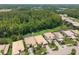 High aerial view of homes backing up to beautiful green space with wooded backdrop at 10880 Cory Lake Dr, Tampa, FL 33647