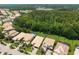 An aerial view of luxury homes with well-manicured lawns and backyard pools backing to a lush greenbelt at 10880 Cory Lake Dr, Tampa, FL 33647