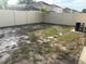 View of the backyard enclosed by a vinyl fence, offering a private outdoor space at 15421 Shoal Haven Pl, Ruskin, FL 33573